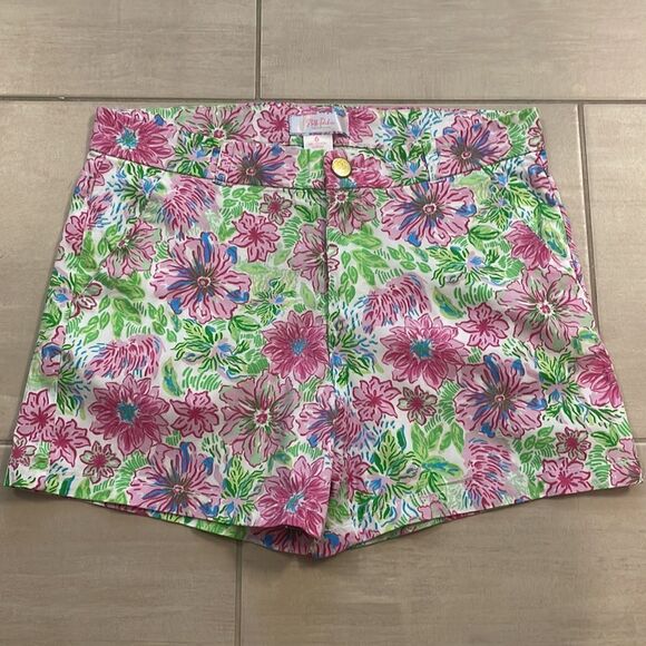 STELLA PARKER tropical floral print shorts Size 6 - Picture 1 of 7